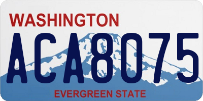WA license plate ACA8075