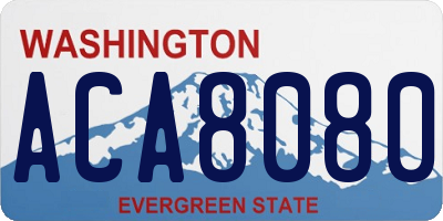 WA license plate ACA8080