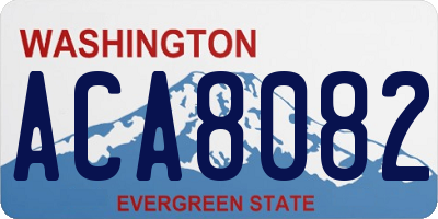 WA license plate ACA8082