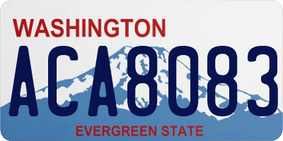 WA license plate ACA8083