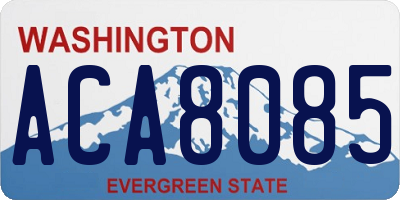 WA license plate ACA8085