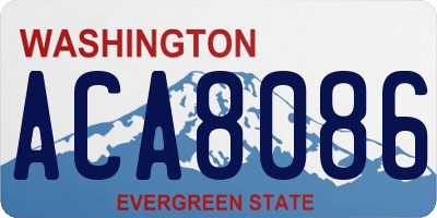 WA license plate ACA8086
