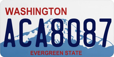 WA license plate ACA8087