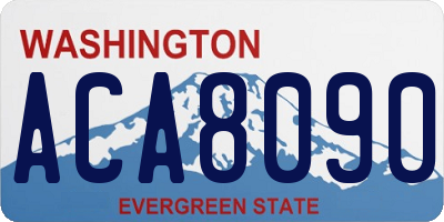 WA license plate ACA8090