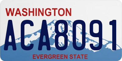 WA license plate ACA8091