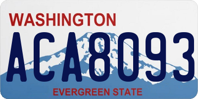WA license plate ACA8093