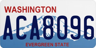 WA license plate ACA8096