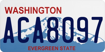 WA license plate ACA8097