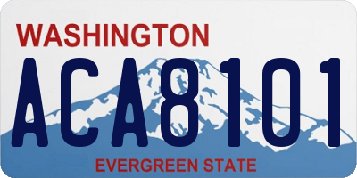 WA license plate ACA8101