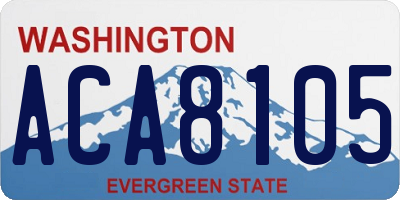 WA license plate ACA8105