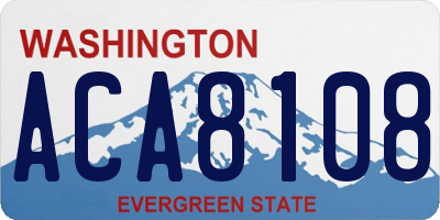 WA license plate ACA8108