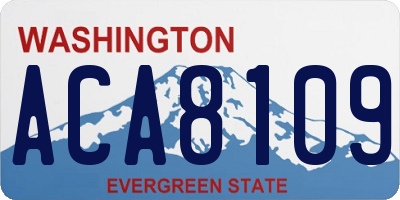 WA license plate ACA8109