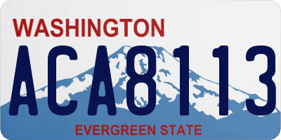 WA license plate ACA8113