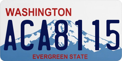 WA license plate ACA8115