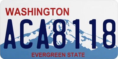 WA license plate ACA8118