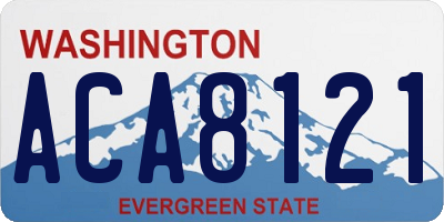 WA license plate ACA8121
