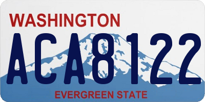 WA license plate ACA8122