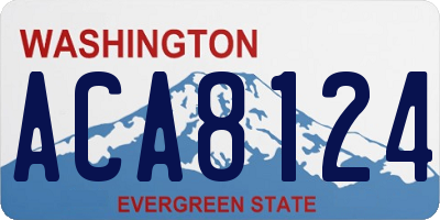 WA license plate ACA8124