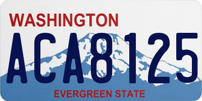 WA license plate ACA8125