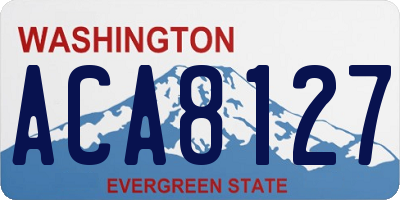 WA license plate ACA8127