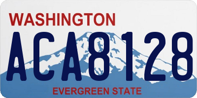 WA license plate ACA8128