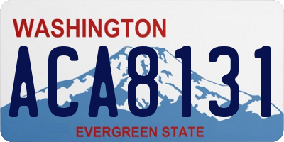 WA license plate ACA8131