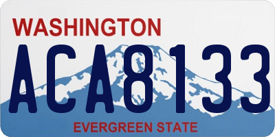 WA license plate ACA8133