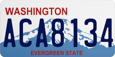 WA license plate ACA8134