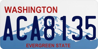 WA license plate ACA8135
