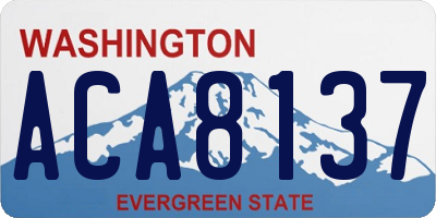 WA license plate ACA8137