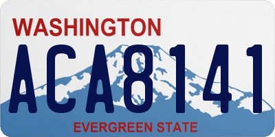 WA license plate ACA8141