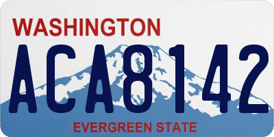 WA license plate ACA8142