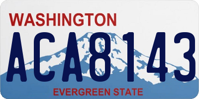 WA license plate ACA8143