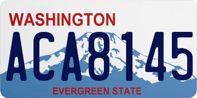 WA license plate ACA8145