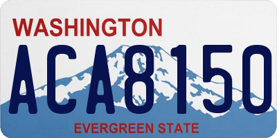 WA license plate ACA8150