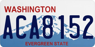 WA license plate ACA8152