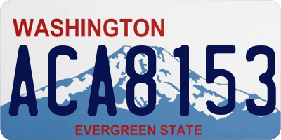 WA license plate ACA8153