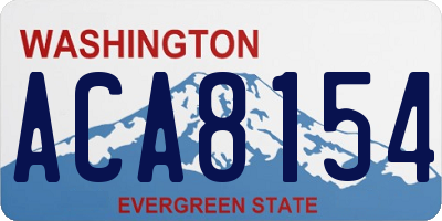 WA license plate ACA8154