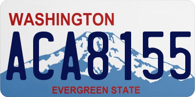 WA license plate ACA8155