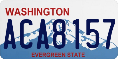WA license plate ACA8157