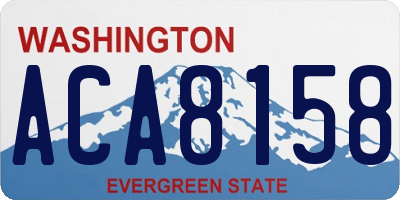 WA license plate ACA8158