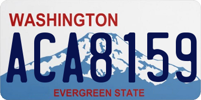 WA license plate ACA8159