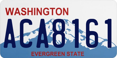 WA license plate ACA8161