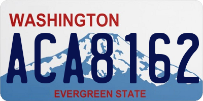 WA license plate ACA8162