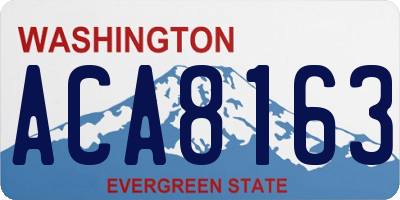 WA license plate ACA8163