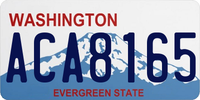 WA license plate ACA8165