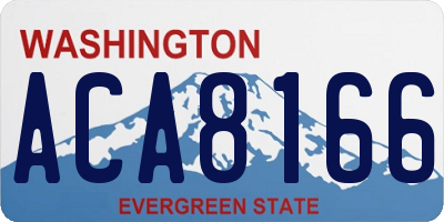 WA license plate ACA8166