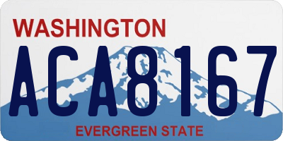 WA license plate ACA8167