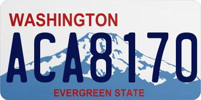WA license plate ACA8170