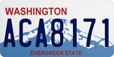 WA license plate ACA8171
